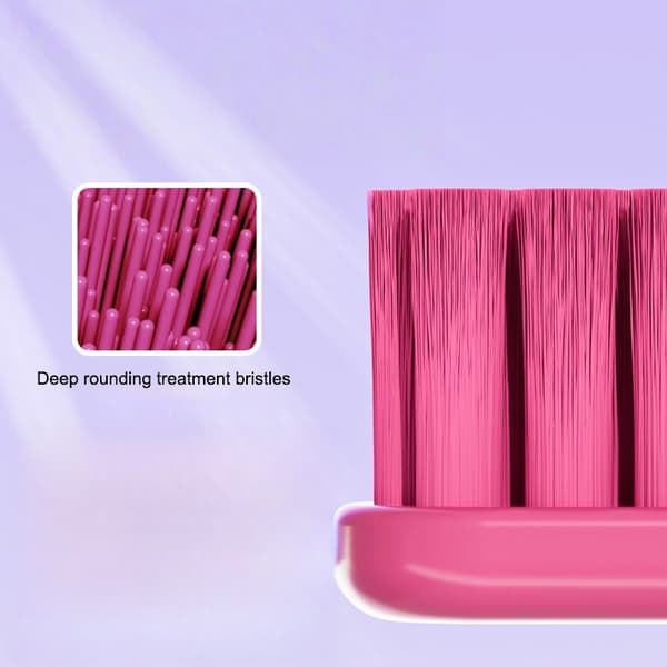 1 stk. tannbørste med lite hode med fin bust kompakt interdental B Red