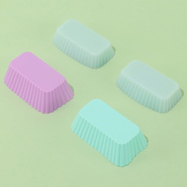 1/4 stk Silikon Rektangulær Gjenbrukbar Kake Jelly Bakeformer Ki pink