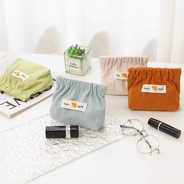 Fløjlsopbevaringstaske Green
