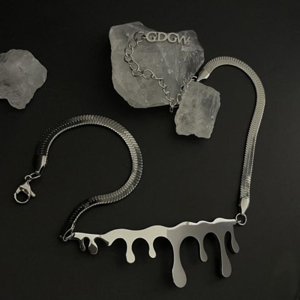 Uregelmæssige geometriske halskæder til kvinder Snake Chain smykker Acc 1PC