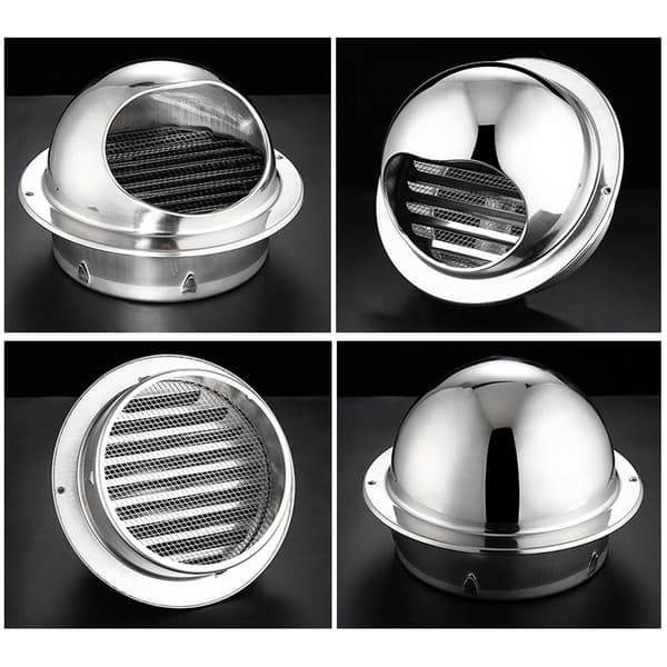 Väggventilationskåpa 304 rostfritt stål passar 60–150 mm kanal 60MM