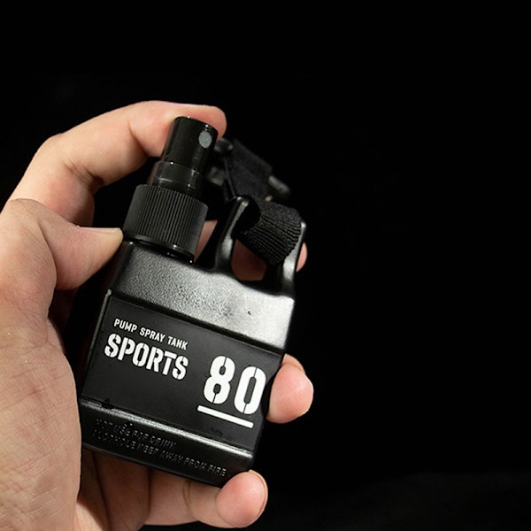 80 ml Outdoor Camping kannettava pumppu hajusteiden uudelleentäytettävä suihkepullo black