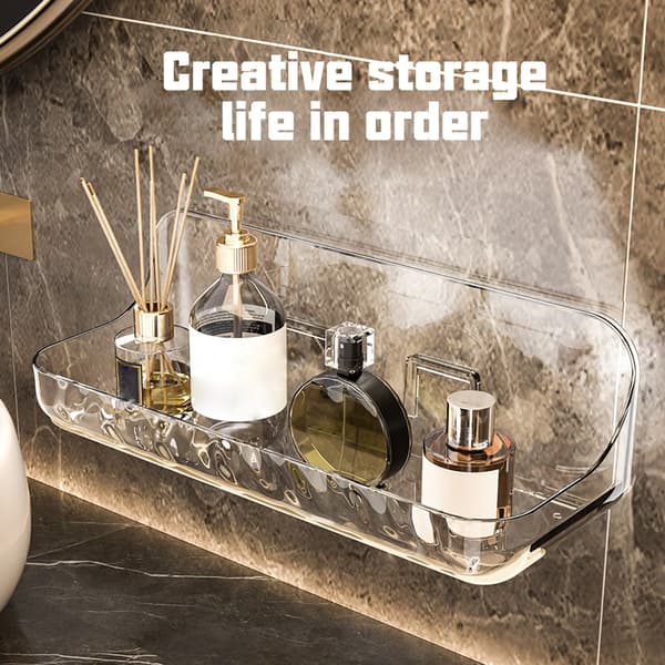 Badrum Makeup Organizer Ingen borrning Kök Förvaringsställ Bath Large