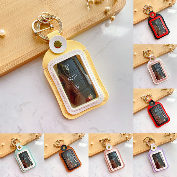 Universal 4,5*8 cm bilnøkkelveske deksel Fjernbeskyttelsesskall Ac Red 1