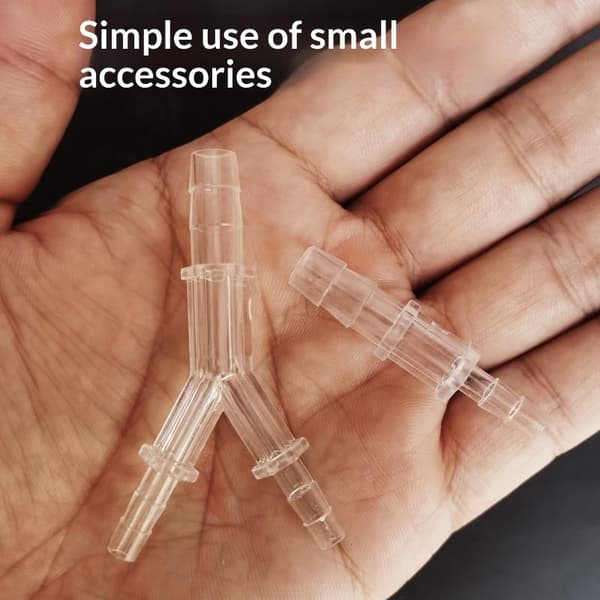 5 stk Y-formet reduserende akvarie luftpumpe akryladapter A2