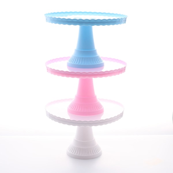 1 stk. Holdbar kage display stand dessert opbevaringsholder dessert T Blue