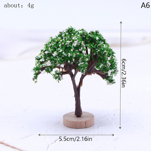 1 kpl Mini Tree Fairy Garden Decorations -nukkekodin miniatyyrejä A6