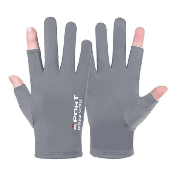 Kesähanskat Miesten Ice Silk Sun Proction Driving Glove Fishing G Gray