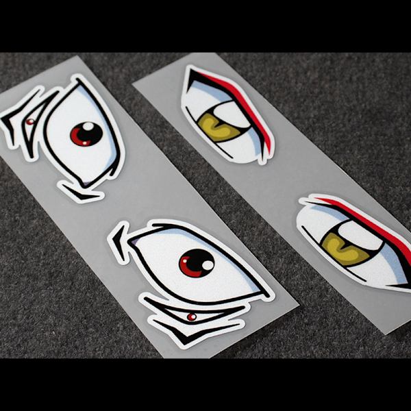 Devil eyes bilklistremerker bilhjelm elbil motorsykkel refl A19