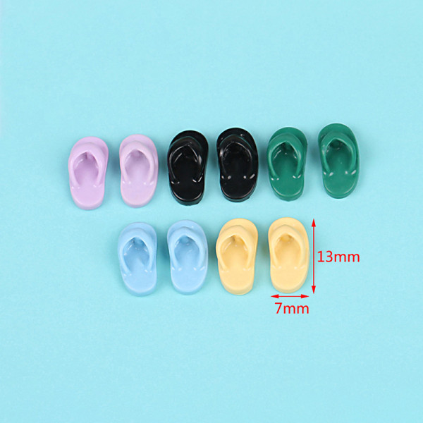 1 Par dukkehus Miniatyr Mini Casual Tøfler Modell Dukkedekor C