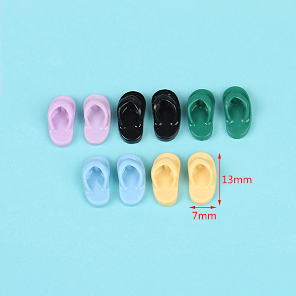 1Pari Nukkekodin Mini- Casual Tossut Mallin Doll Decor C