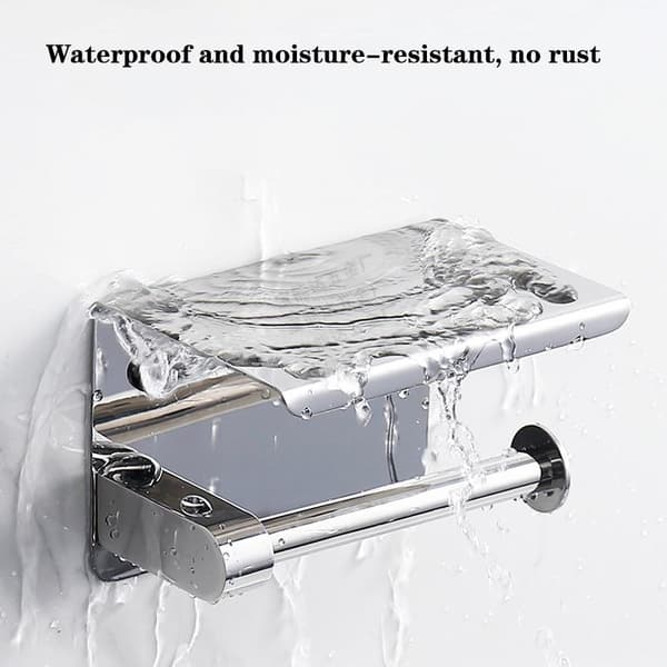 SUS 201/304 rustfrit stål badeværelse og køkken toiletpapirholder Silver C