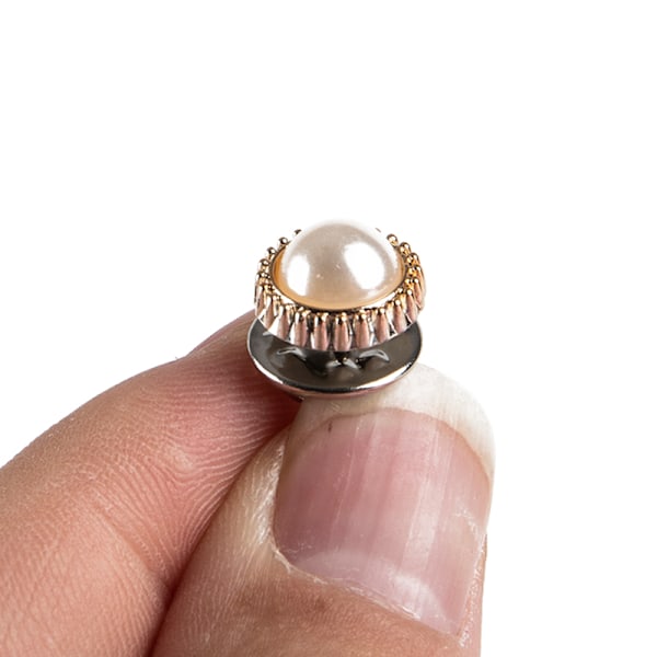 10 Stk Knap Broche Sæt Fashion Pearl Rhinestones Pin Coat Clot A3