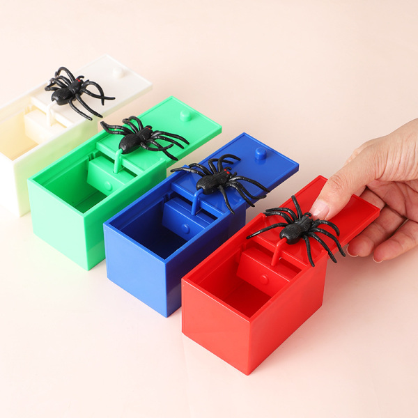 Trick Spider Funny Scare Box Muovinen Piilotettu Hämähäkkilaatikko Scare Bo