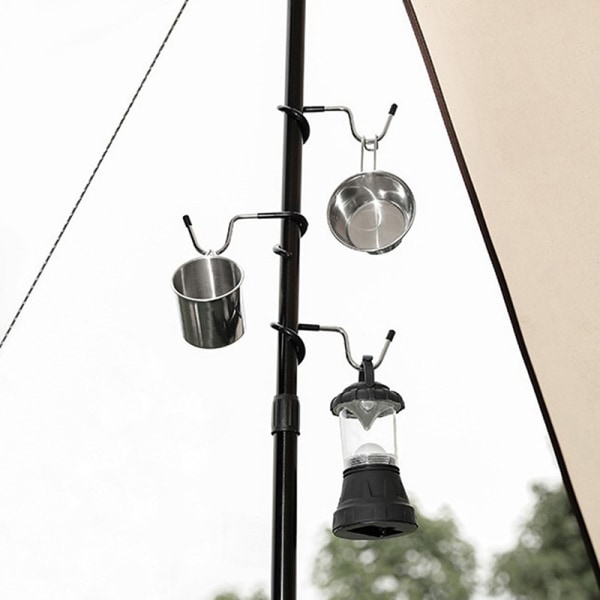 Utendørs lampeholder krok teltstang stolpe lampeholder krok camp E