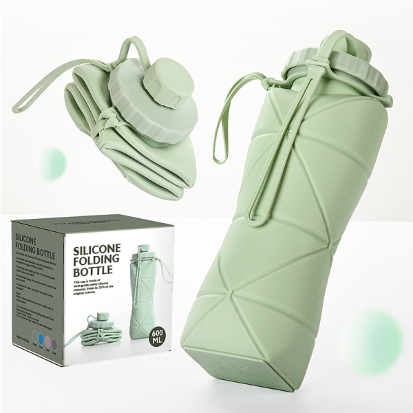 Sammenfoldelig silikone vandflaske Sports vandflaske Outdoor Trave Gray