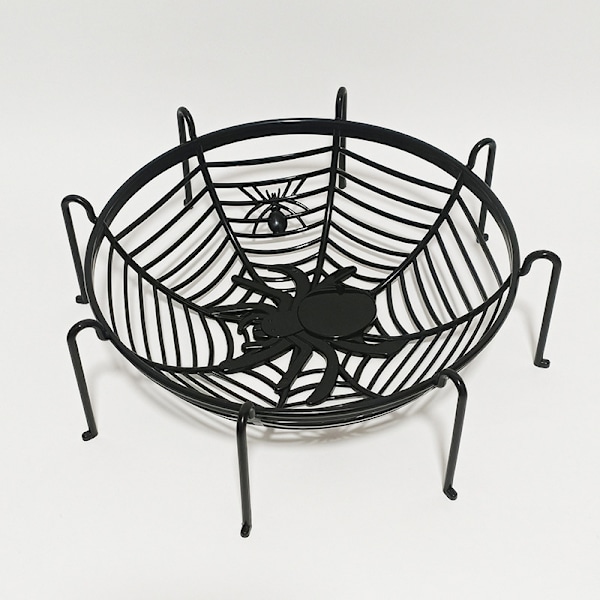 Halloween Decor Spider Web Bowl Fruit Plate Candy Biscuit Packa Black