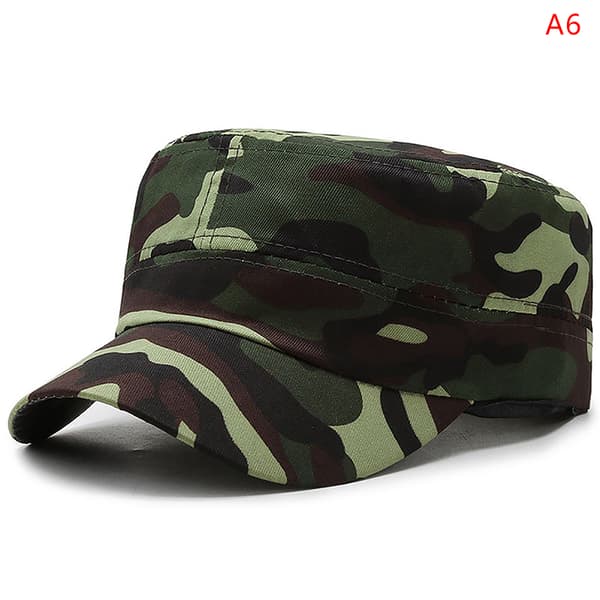 Kamouflage Baseball Cap Hatt Män Kvinnor Taktisk Flat Cap Hat Out A6