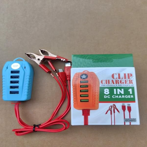 1 stk 4/5USB Clipoplader USB-interface Universal Batteri Telefon A1