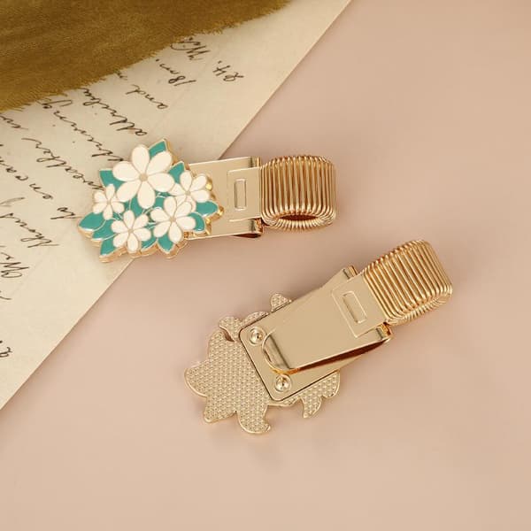 Blomstertema metalpenneclips A2