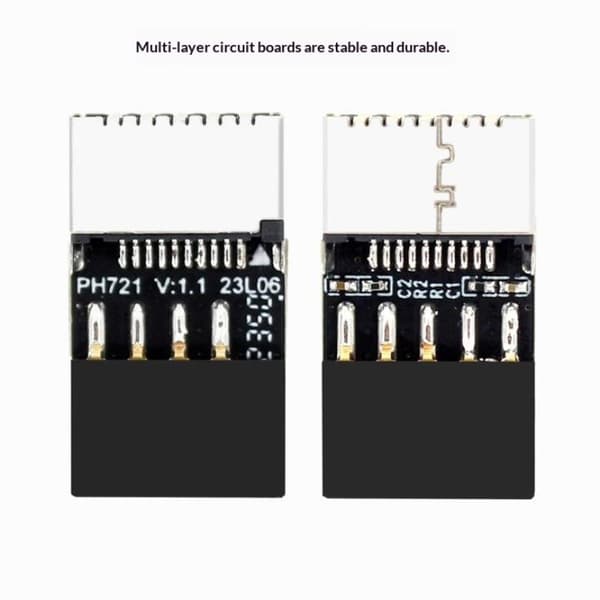 USB 2.0 9-nastainen Type-E-etupaneelin naarasliitin P-tietokoneelle