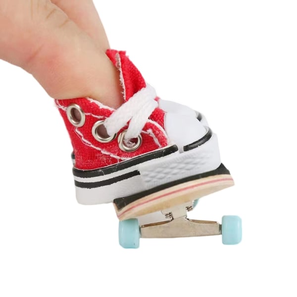 1 Par Mini Finger Sko Canvas Leker Støvler e Dukke Sko Skatebo C