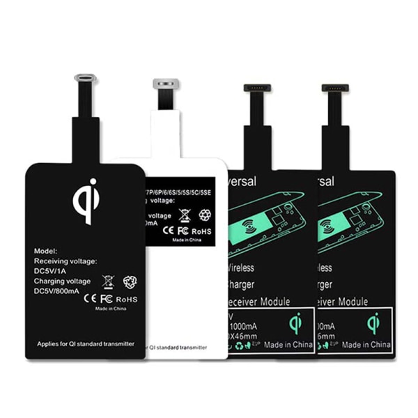 Støtte Micro USB Type C Qi trådløs laderadapter Induksjon B