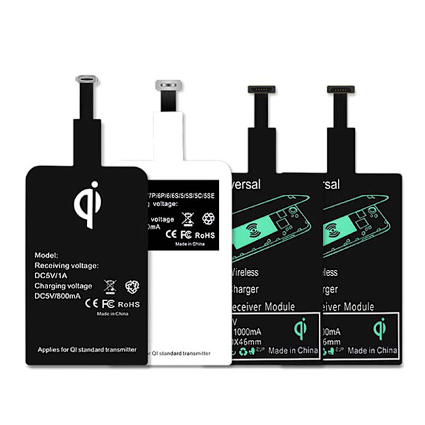 Understøtter Micro USB Type C Qi trådløs opladeradapter Induktion B