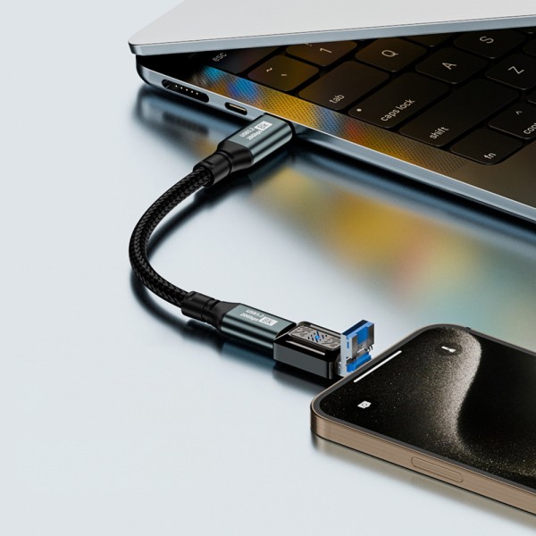 3-i-1 hopfällbar OTG Type-C Hona Till USB Hane Adapter För Iphone A1