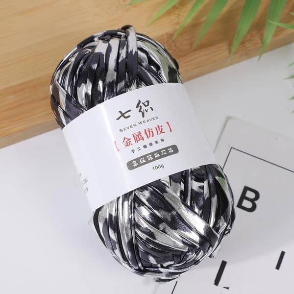 100g/rulle krakeleret metallisk garn til strikning af trendy farver Prem A6