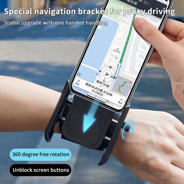 Telefonhållare för bil 360 rotation handledsband mobil support universal Strap