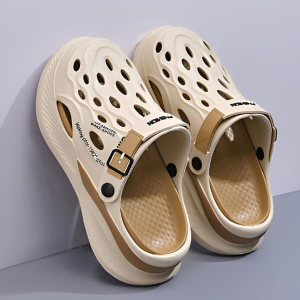 Slip-On Sandaler Platt Klack Halkfri Sula Hålskor Lättvikt D1