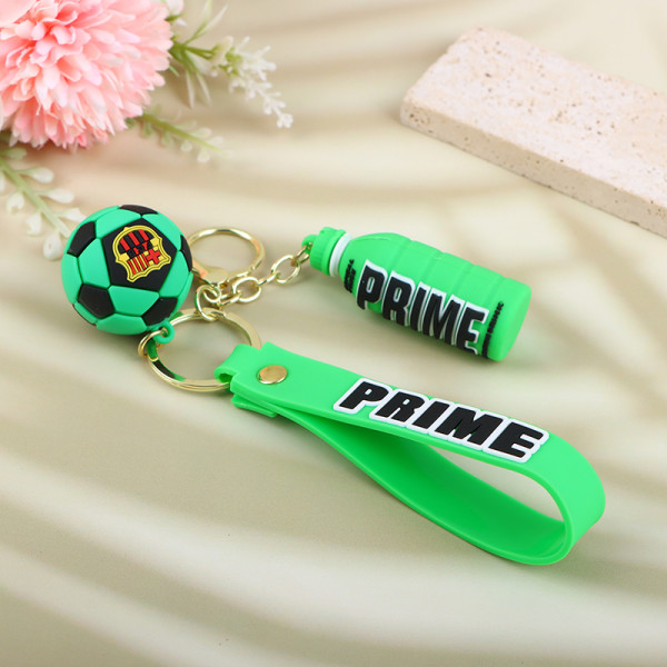 1 stk Prime Drink 3D PVC nøglering Fashion flaske nøglering Green