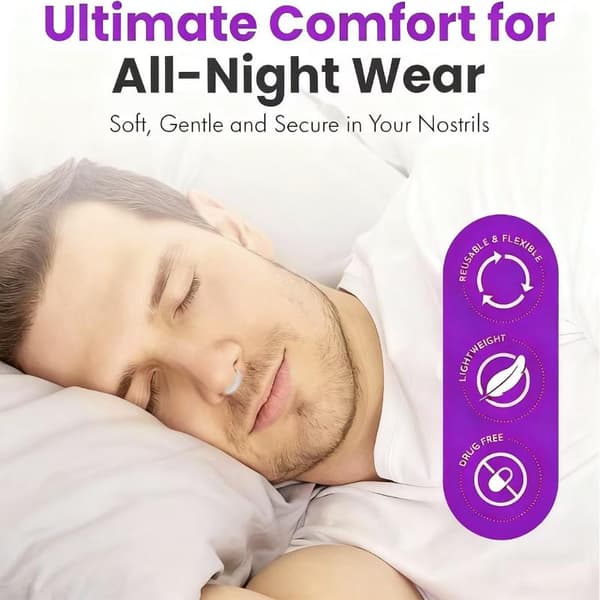 3 storlekar silikon anti-snark näsklämma elastisk näsdilator F Red