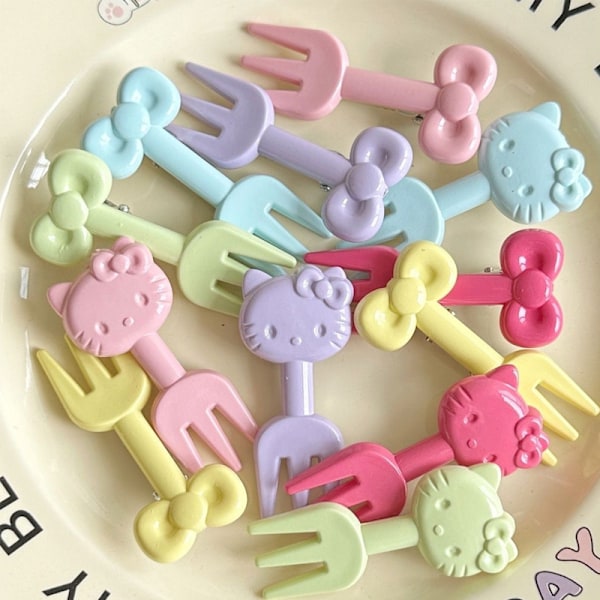 Piirretty Hedelmähaarukka Hammastikut ja Eläimet Valikoima Mini Lounasboksi 10PCS