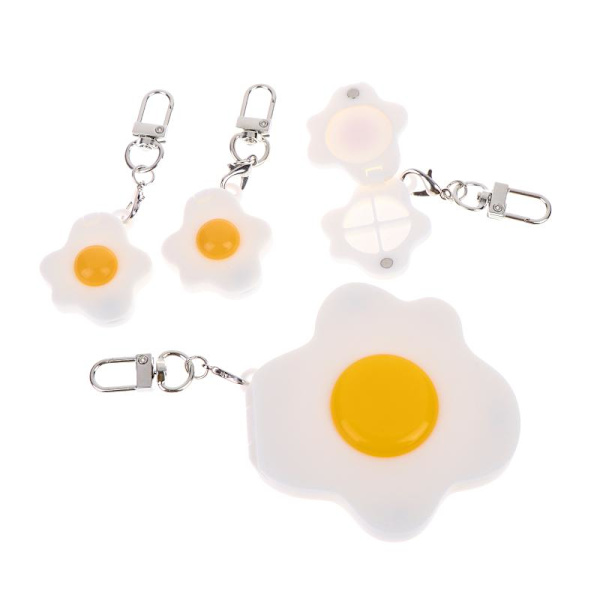 Bærbar tom akvarelpalet e Poached Egg Styling Nøglering 6grids 0.22ml each