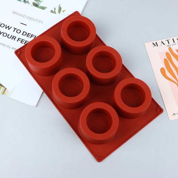 1 kpl 6-reikäinen pyöreä mold kakkukoriste mold tee itse Ca