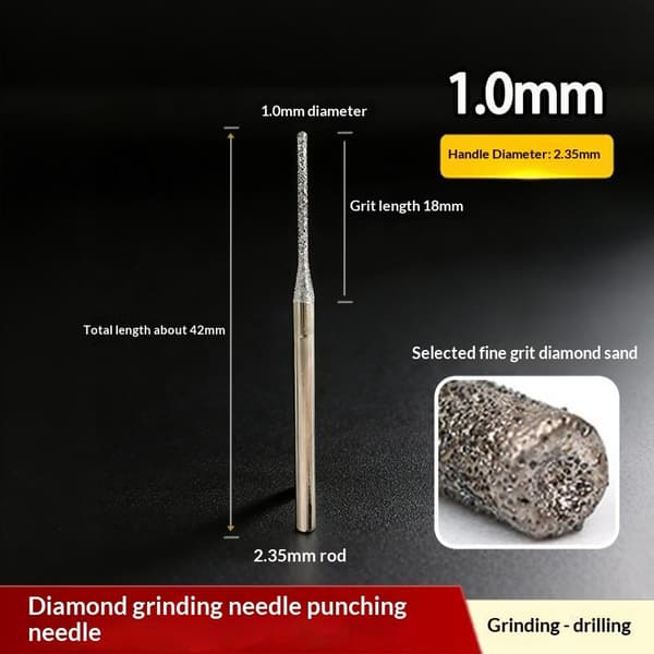 5 stk. Mini Diamant Cylindrisk Fil Lille Diameter Broaching Fil A1