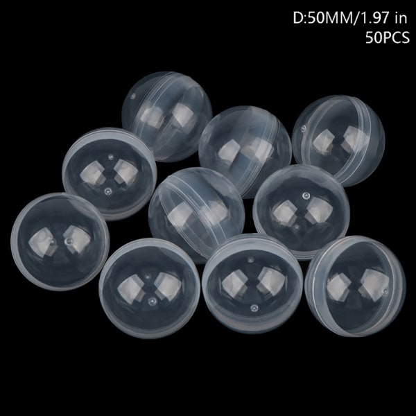 50 STK Clear Capsule Toy Surprise Ball Tiny Container Making Thi D