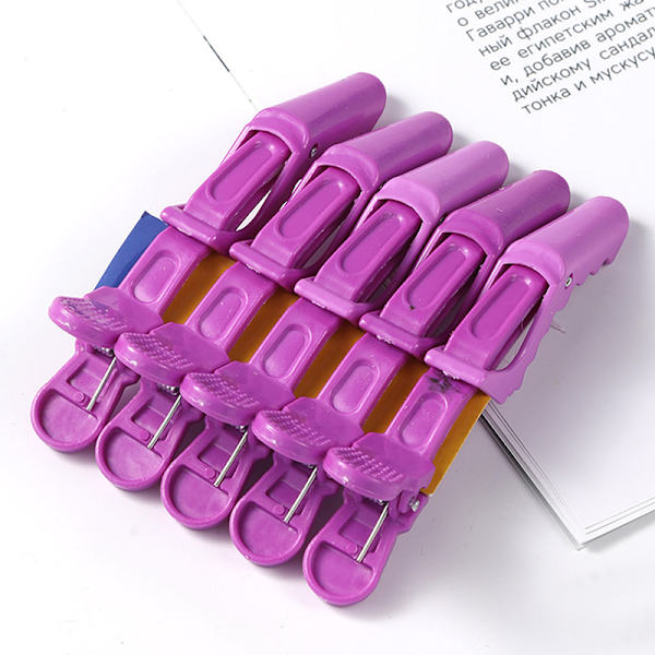 5kpl Muoviset hiusklipsit Kampaamopidikkeet Claw Section Alligat Purple