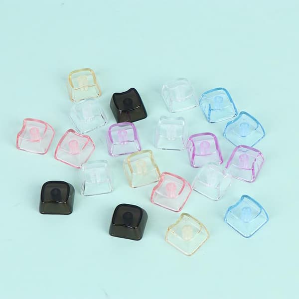 10/20 st e Kattformade transparenta tangentkapslar PBT 1U PC Tom tangent C 10pcs random