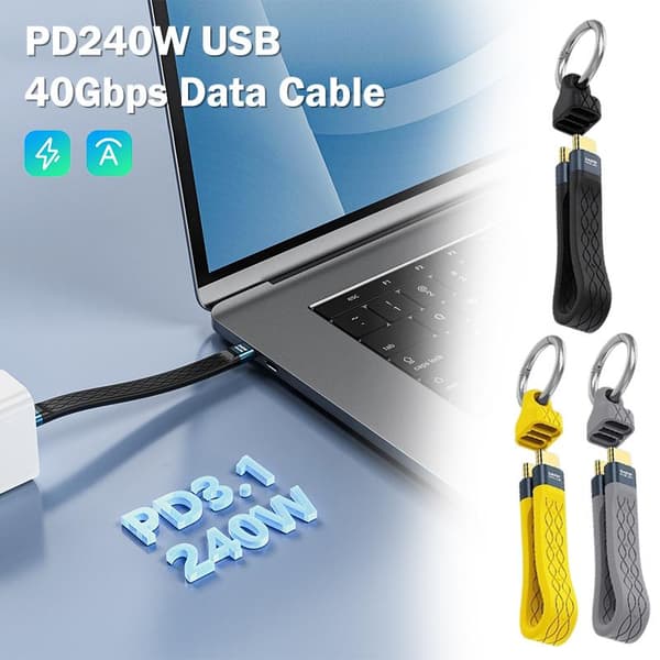 Monitoiminen PD240W USB4.0 40Gbps FPC-datakaapeli Type-c Inte A2 without keychain