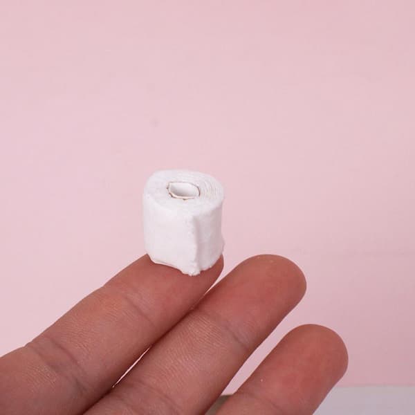 1/12 Dukkehus Simulation Mini Toiletpapir Kit Model Dukkehus 3Pcs