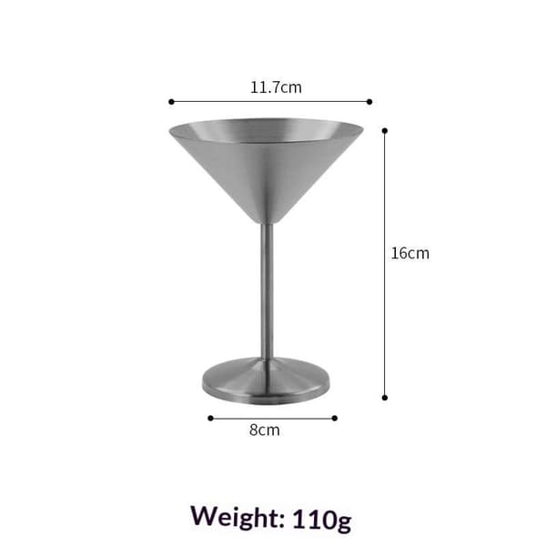 Martini-koppar i rostfritt stål Cocktailglas Glass Dessert G A3