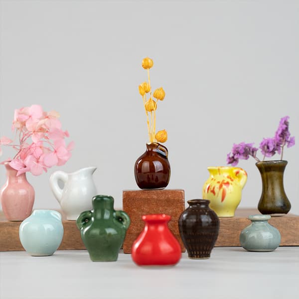 Mini små vase-magneter og mini kjøleskapsmagneter 3D vase moro A3