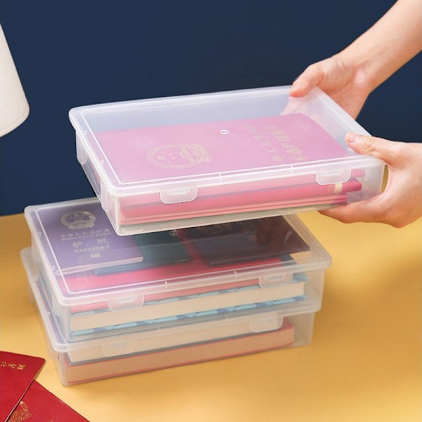 Plastfiloppbevaringsboks Transparent firkantet oppbevaringsboks A4 Orga L