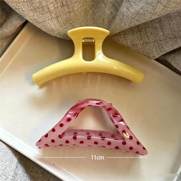Store hårkløer skridsikkert greb glat finish hårtilbehør Pink