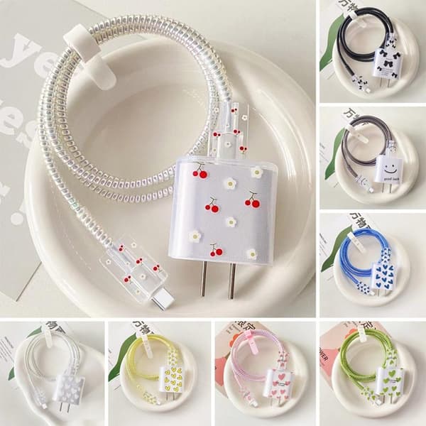 1 uppsättning USB-kabelskyddsfodral Original laddarskyddsskydd A20