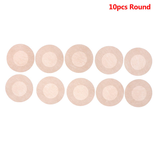10 st kvinnors osynliga bröstöverlägg på behånipple-klistermärken Round