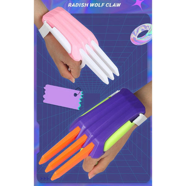 Gulrot 3D-utskrift Wolverines Claw Gravity Fidget Gulrotleker H Orange